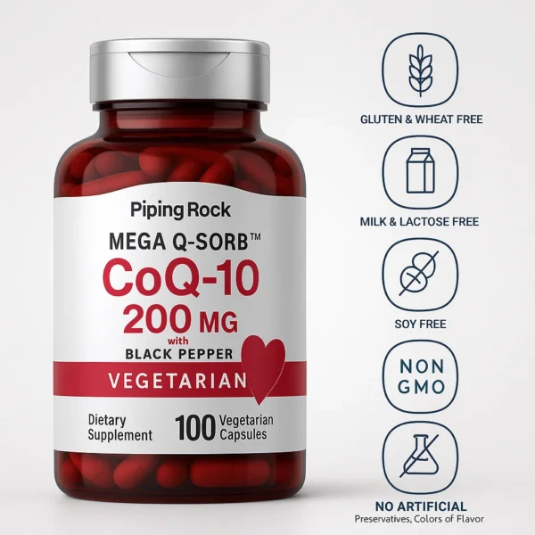 MEGA Q-SORB™ CoQ-10 200 mg with Black Pepper - Image 2