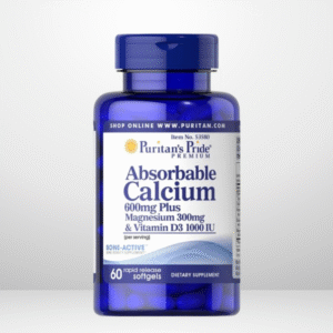 Absorbable Calcium 600 mg + Magnesium 300 mg & Vitamin D3 1000 IU (240 Softgels)